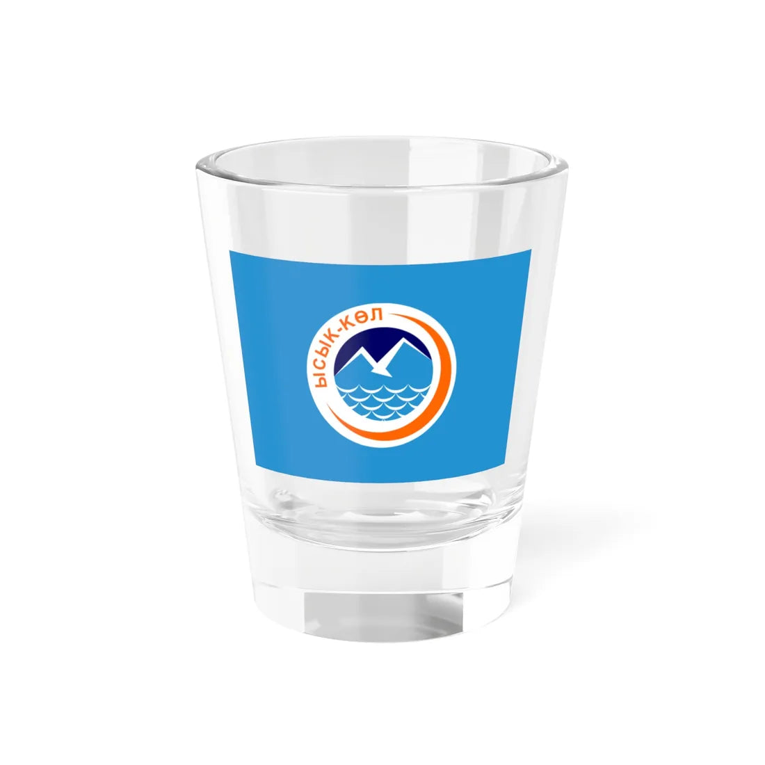 Issyk kul obl flag (Kyrgyzstan) Shot Glass 1.5oz 1.5oz - Go Mug Yourself