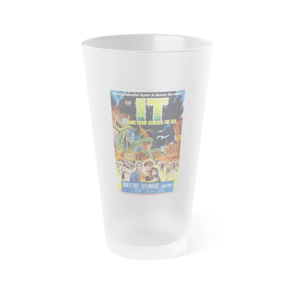 IT CAME FROM BENEATH THE SEA 1955 Movie Poster - Frosted Pint Glass 16oz-16oz-Frosted-Go Mug Yourself