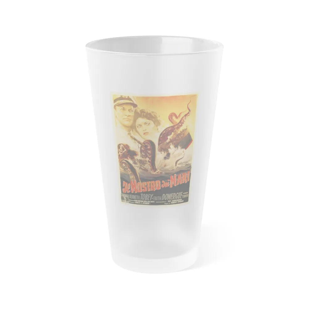 IT CAME FROM BENEATH THE SEA (ITALIAN) 1955 Movie Poster - Frosted Pint Glass 16oz-16oz-Frosted-Go Mug Yourself