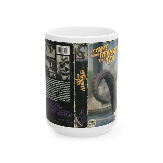 IT CAME FROM BENEATH THE SEA (VHS COVER) - White Coffee Mug 15oz - Go Mug Yourself