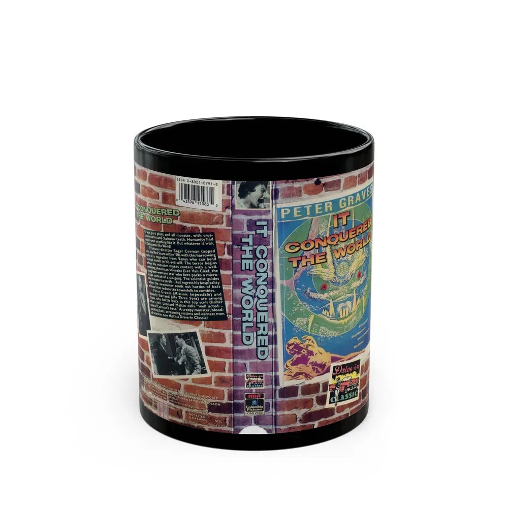 IT CONQUERED THE WORLD (VHS COVER) - Black Coffee Mug 11oz - Go Mug Yourself