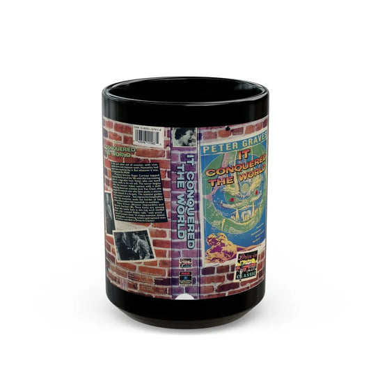 IT CONQUERED THE WORLD (VHS COVER) - Black Coffee Mug-15oz-Go Mug Yourself