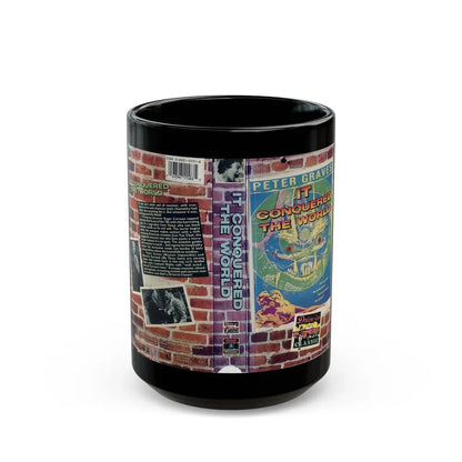 IT CONQUERED THE WORLD (VHS COVER) - Black Coffee Mug 15oz - Go Mug Yourself