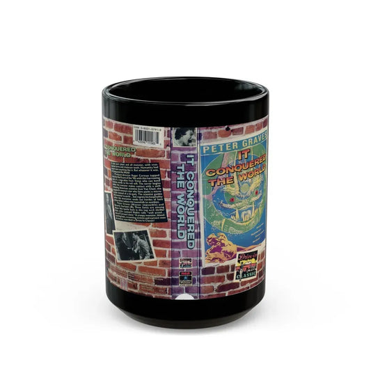 IT CONQUERED THE WORLD (VHS COVER) - Black Coffee Mug 15oz - Go Mug Yourself