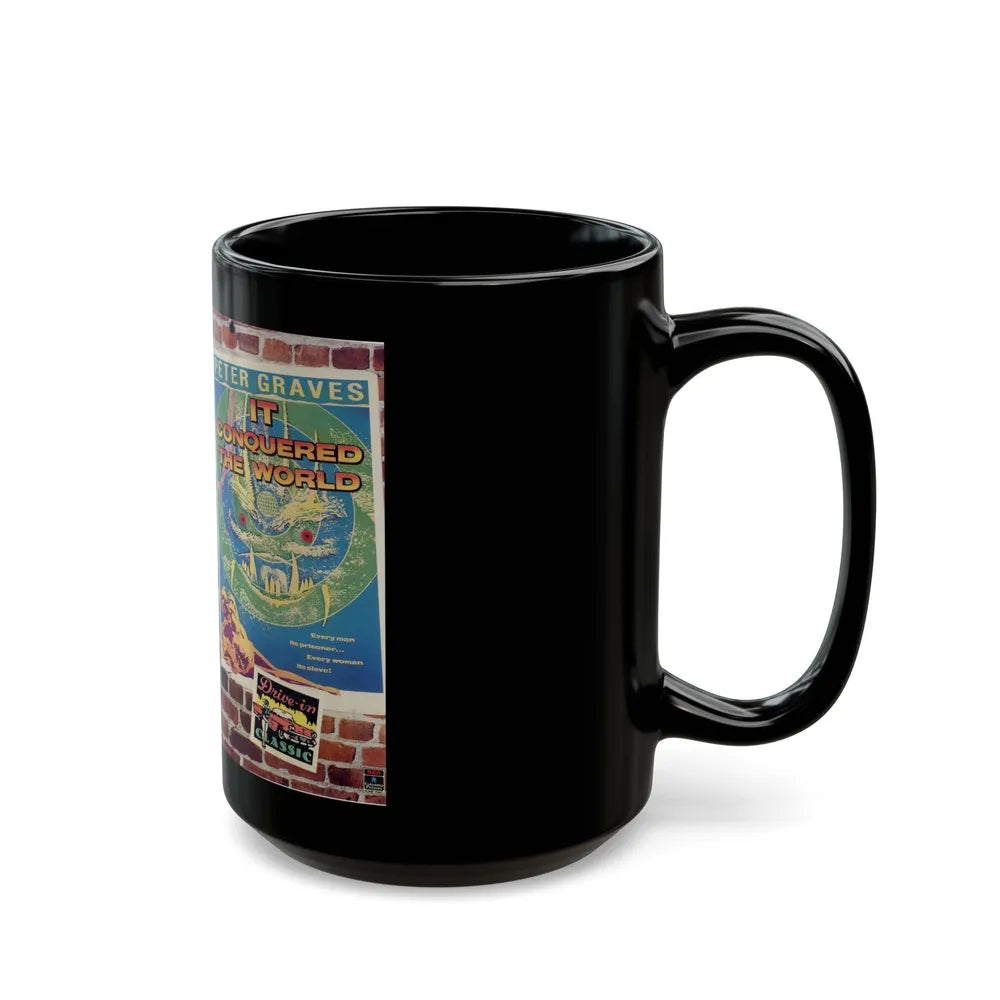 IT CONQUERED THE WORLD (VHS COVER) - Black Coffee Mug-Go Mug Yourself