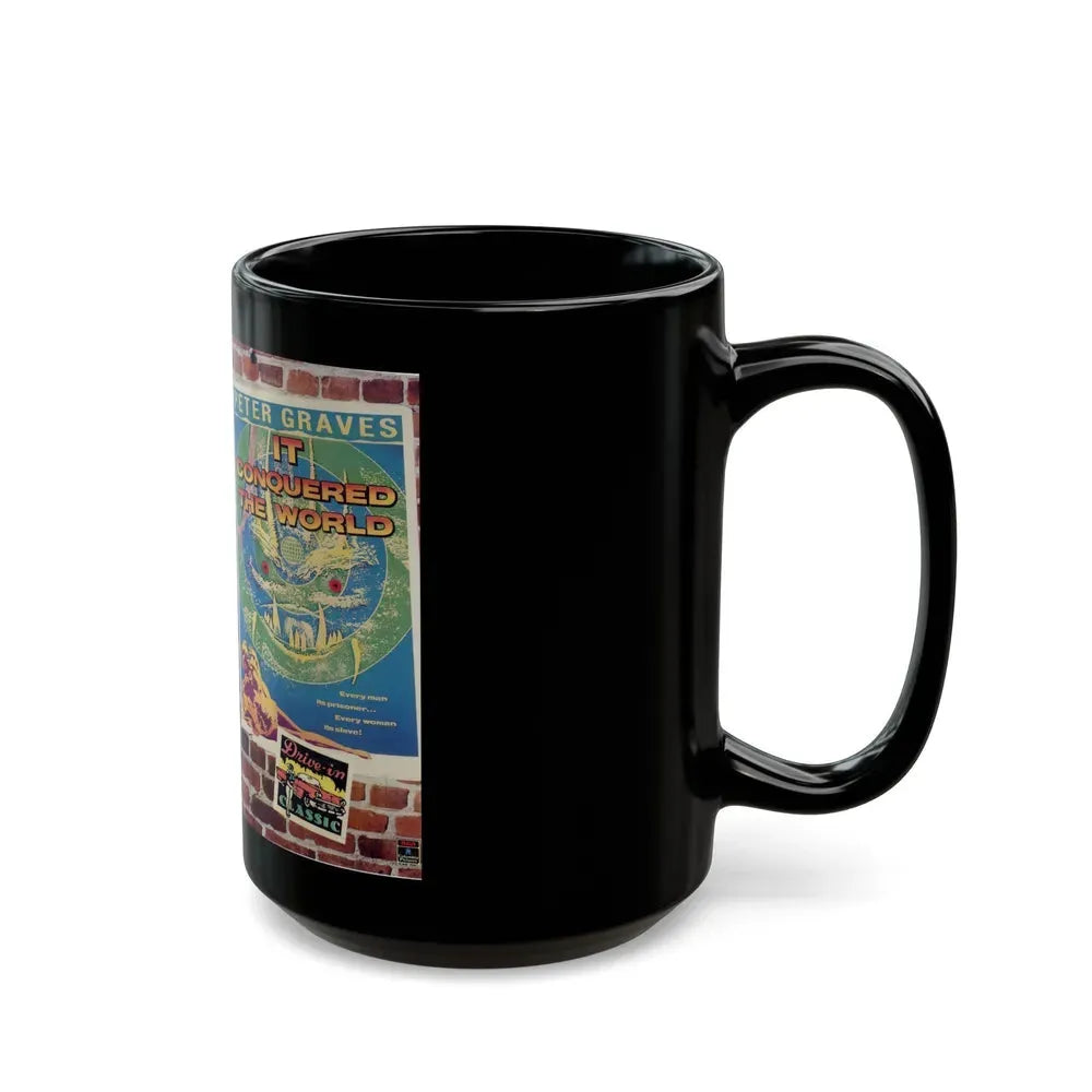 IT CONQUERED THE WORLD (VHS COVER) - Black Coffee Mug - Go Mug Yourself
