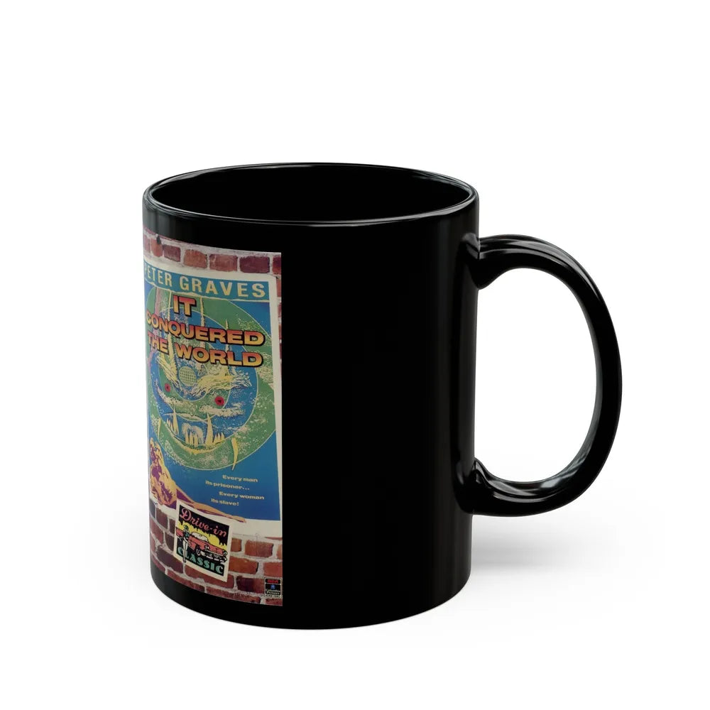 IT CONQUERED THE WORLD (VHS COVER) - Black Coffee Mug-Go Mug Yourself