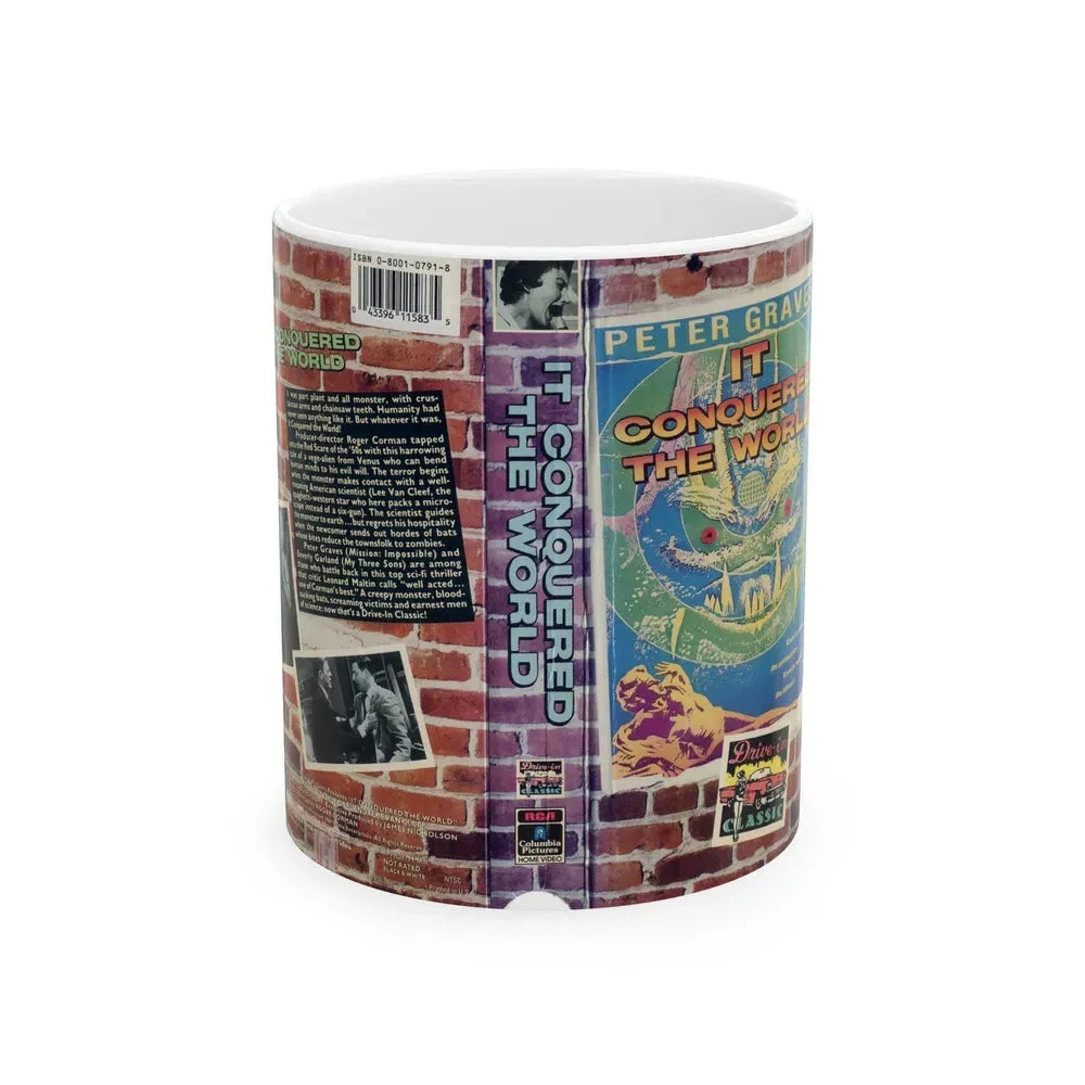IT CONQUERED THE WORLD (VHS COVER) - White Coffee Mug 11oz - Go Mug Yourself