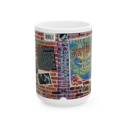 IT CONQUERED THE WORLD (VHS COVER) - White Coffee Mug 15oz - Go Mug Yourself