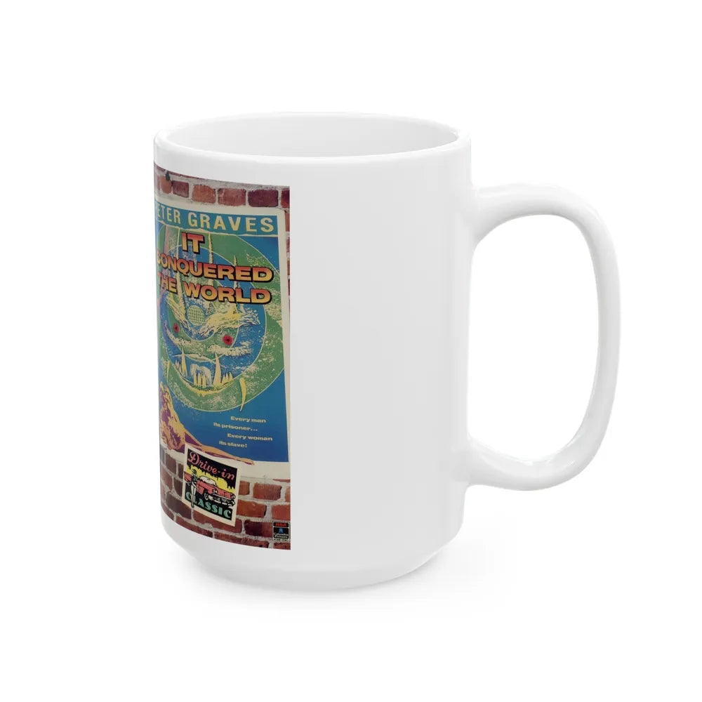 IT CONQUERED THE WORLD (VHS COVER) - White Coffee Mug-Go Mug Yourself