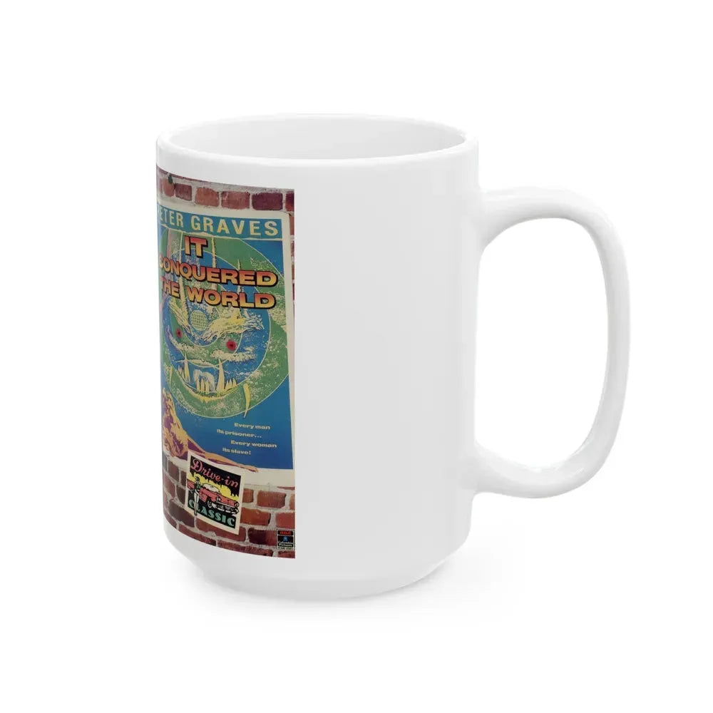 IT CONQUERED THE WORLD (VHS COVER) - White Coffee Mug - Go Mug Yourself