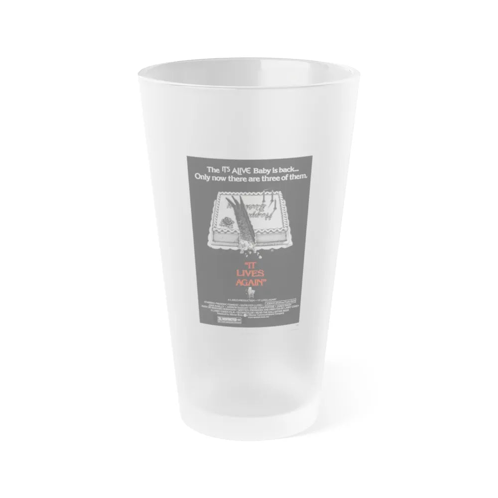 IT LIVES AGAIN 1978 Movie Poster - Frosted Pint Glass 16oz-16oz-Frosted-Go Mug Yourself