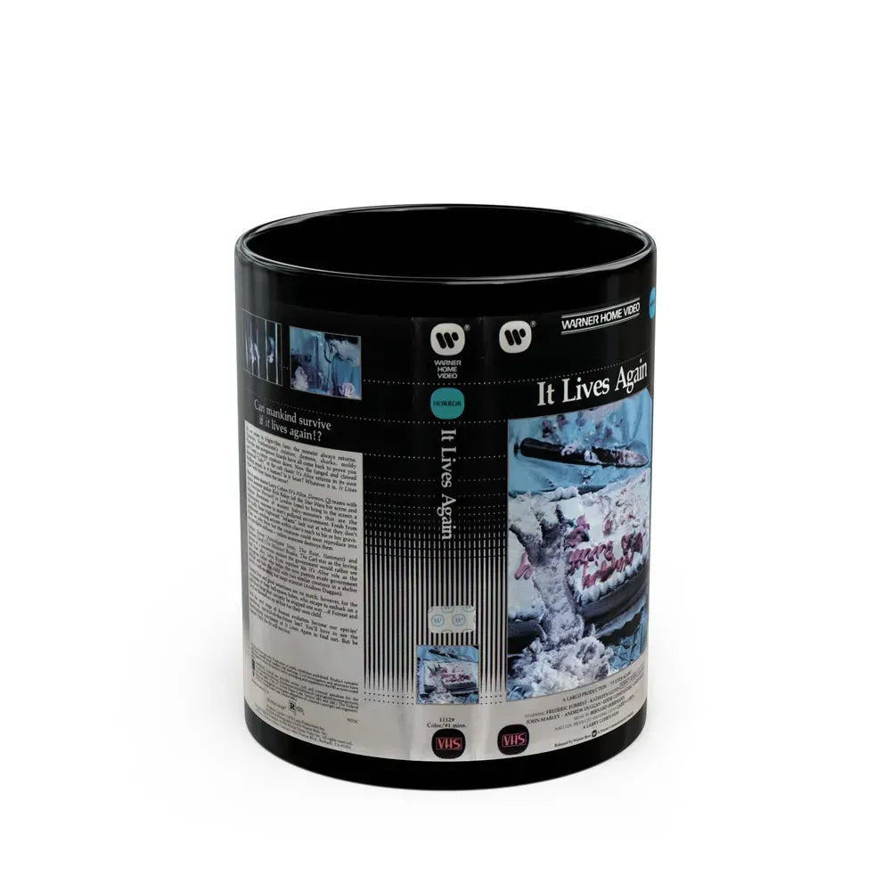 IT LIVES AGAIN CLAMSHELL (VHS COVER) - Black Coffee Mug 11oz - Go Mug Yourself