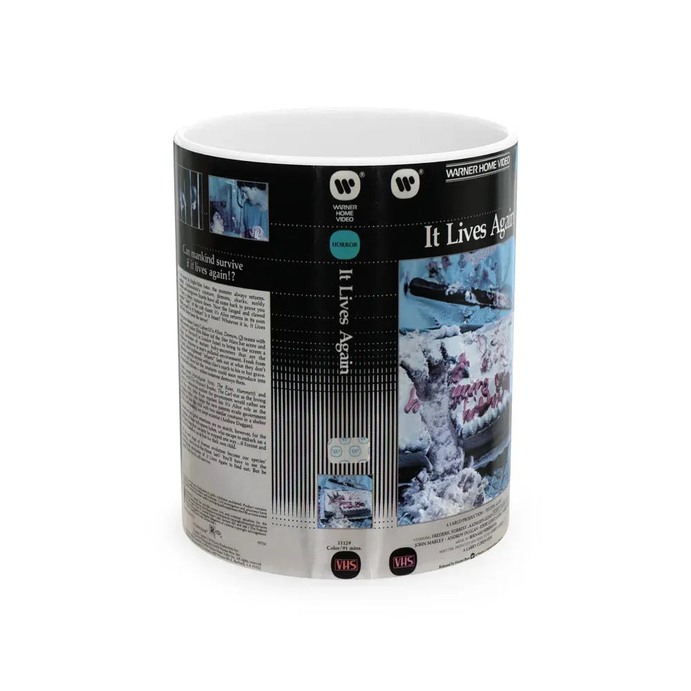 IT LIVES AGAIN CLAMSHELL (VHS COVER) - White Coffee Mug 11oz - Go Mug Yourself