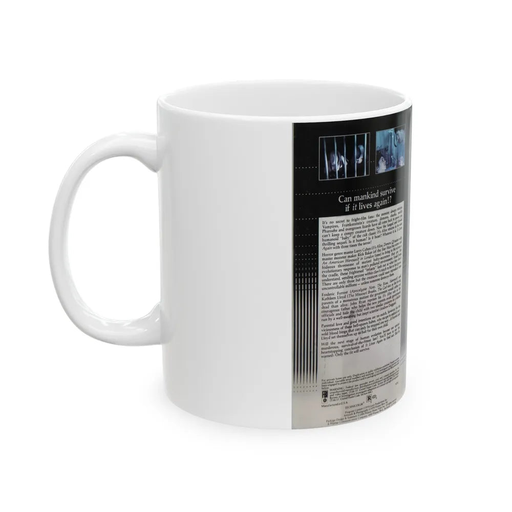 IT LIVES AGAIN CLAMSHELL (VHS COVER) - White Coffee Mug-Go Mug Yourself