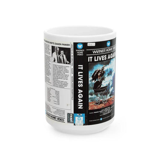 IT LIVES AGAIN (VHS COVER) - White Coffee Mug 15oz - Go Mug Yourself
