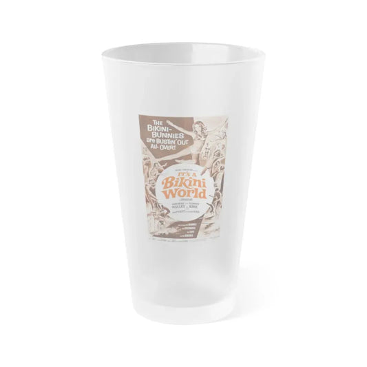 IT'S A BIKINI WORLD 1967 Movie Poster - Frosted Pint Glass 16oz 16oz Frosted - Go Mug Yourself
