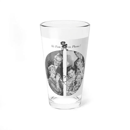 It's Fun to Phone, advertisement, 1958 - Pint Glass 16oz 16oz - Go Mug Yourself