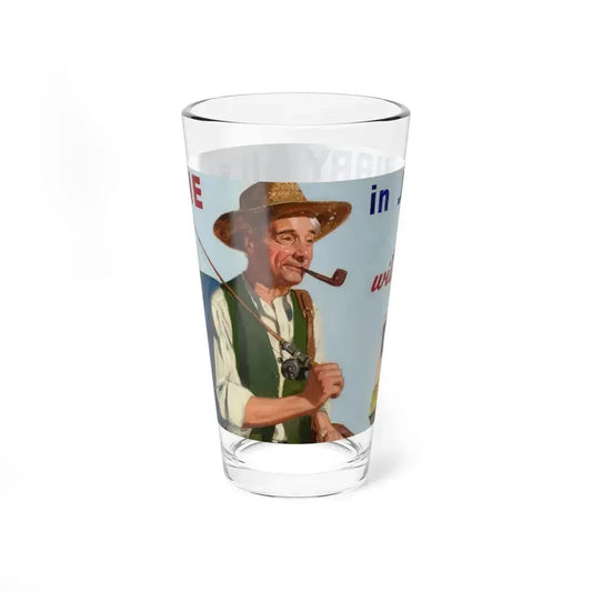 It's June in January, Bird's Eye Vegetables ad illustration - Pint Glass 16oz 16oz - Go Mug Yourself