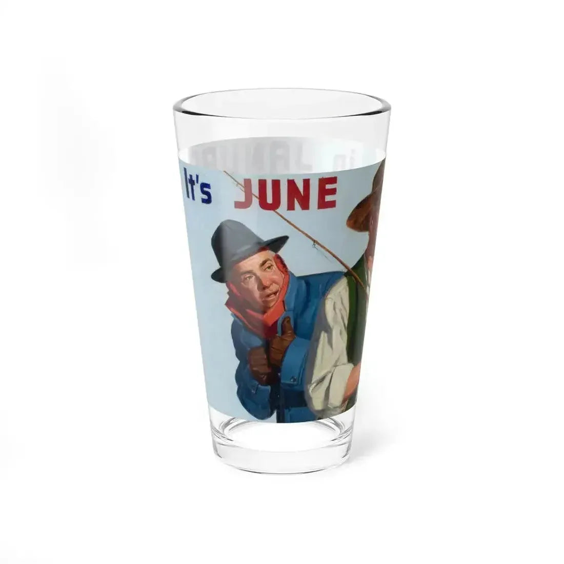 It's June in January, Bird's Eye Vegetables ad illustration - Pint Glass 16oz - Go Mug Yourself