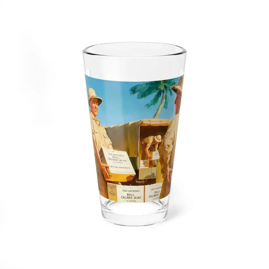 It's Western, Bob, Western Cartridge Co..ad illustration - Pint Glass 16oz 16oz - Go Mug Yourself