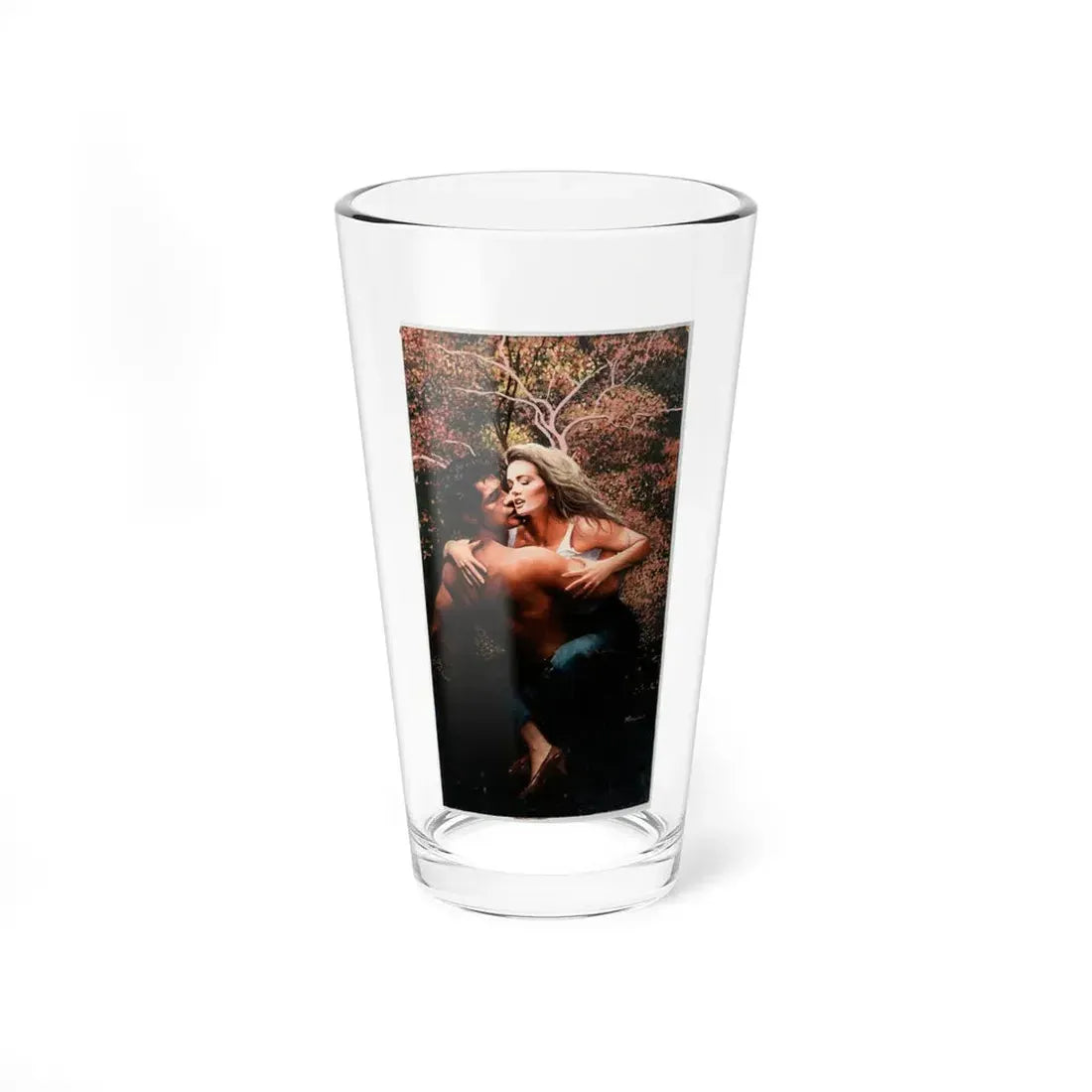 It Started With A Kiss, Paperback Novel Cover (Harlequin, 1996) - Pint Glass 16oz 16oz - Go Mug Yourself