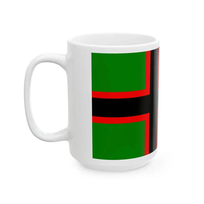 Itakarjalaisten lippu (Russia) White Coffee Mug - Go Mug Yourself
