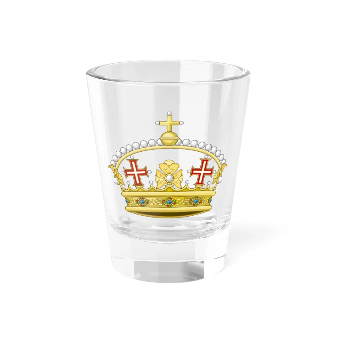 Italian Crown of Savoy-Aosta Princes (Italy) (Coat of Arms) Shot Glass 1.5oz 1.5oz - Go Mug Yourself