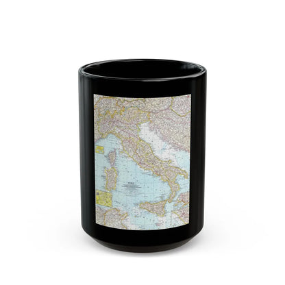 Italy (1961) (Map) Black Coffee Mug-15oz-Go Mug Yourself