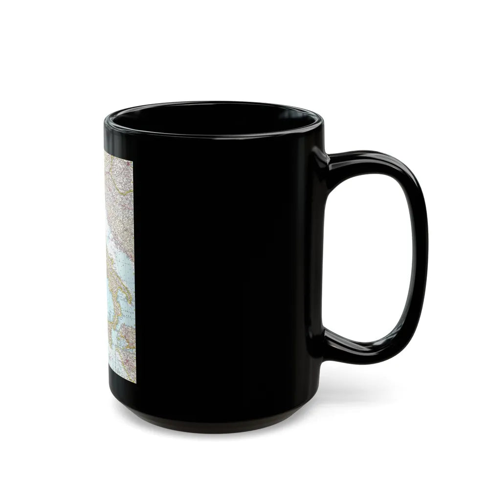 Italy (1961) (Map) Black Coffee Mug-Go Mug Yourself