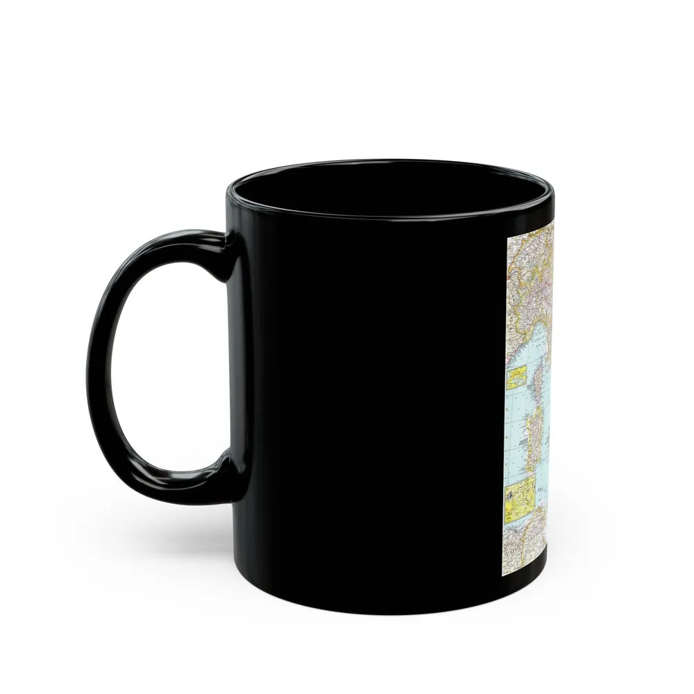 Italy (1961) (Map) Black Coffee Mug-Go Mug Yourself