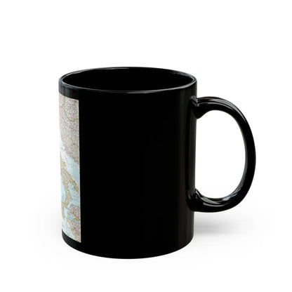 Italy (1961) (Map) Black Coffee Mug-Go Mug Yourself