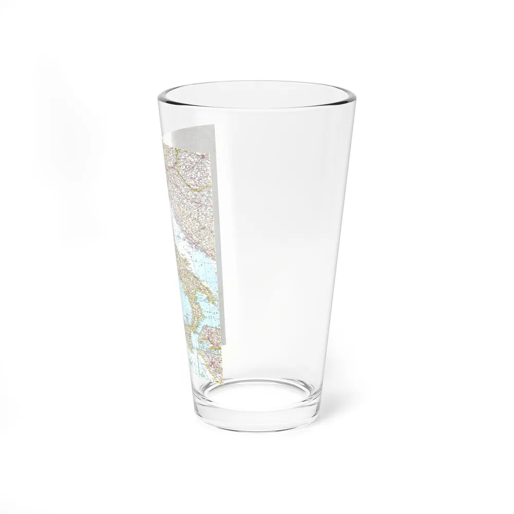 Italy (1961) (Map) Pint Glass 16oz-Go Mug Yourself