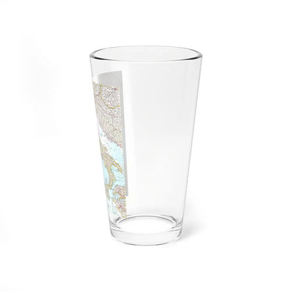 Italy (1961) (Map) Pint Glass 16oz-Go Mug Yourself