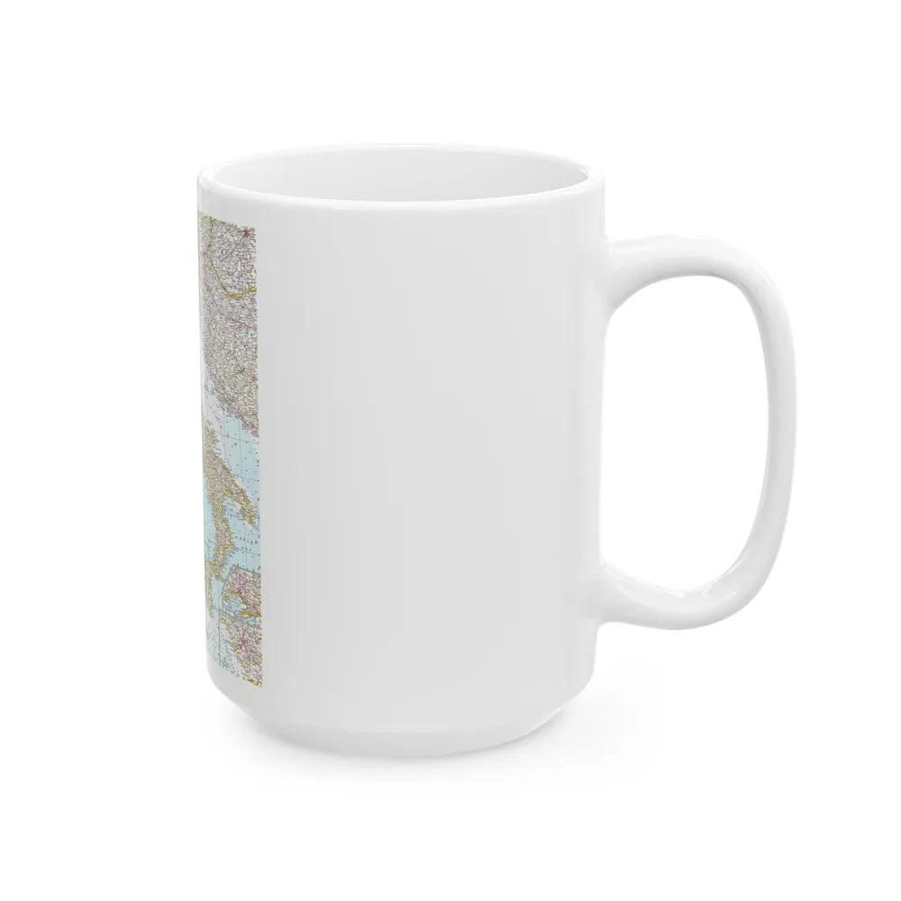 Italy (1961) (Map) White Coffee Mug-Go Mug Yourself