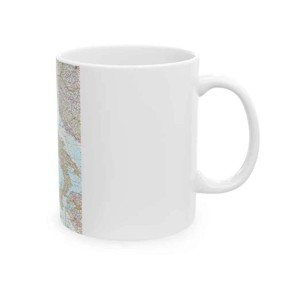 Italy (1961) (Map) White Coffee Mug-Go Mug Yourself