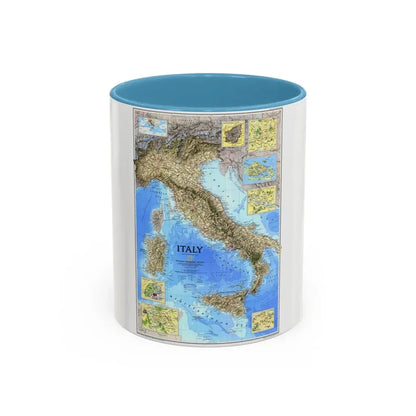 Italy (1995) (Map) Accent Coffee Mug 11oz Light Blue - Go Mug Yourself