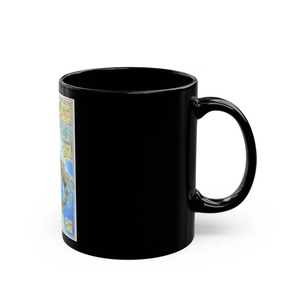 Italy (1995) (Map) Black Coffee Mug-Go Mug Yourself