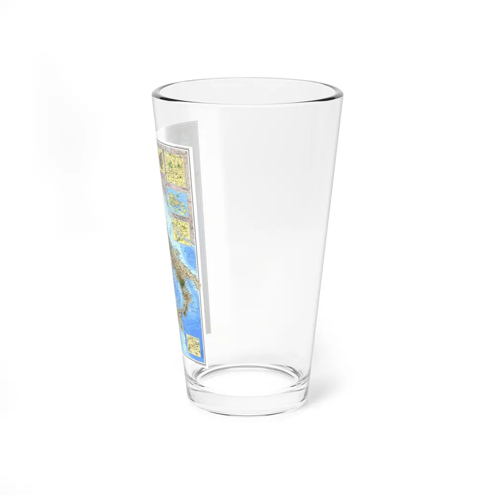 Italy (1995) (Map) Pint Glass 16oz-Go Mug Yourself