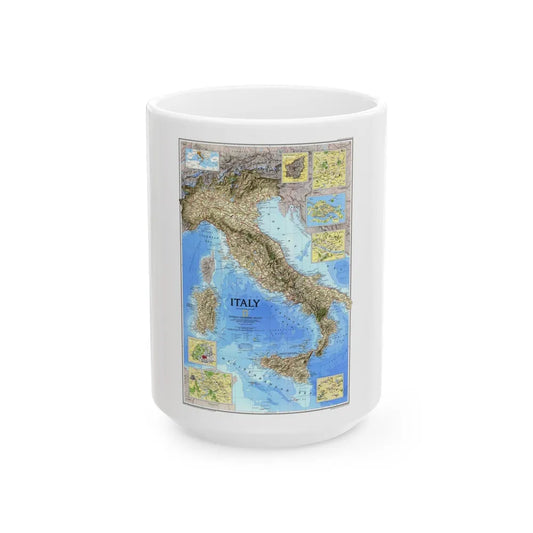 Italy (1995) (Map) White Coffee Mug-15oz-Go Mug Yourself