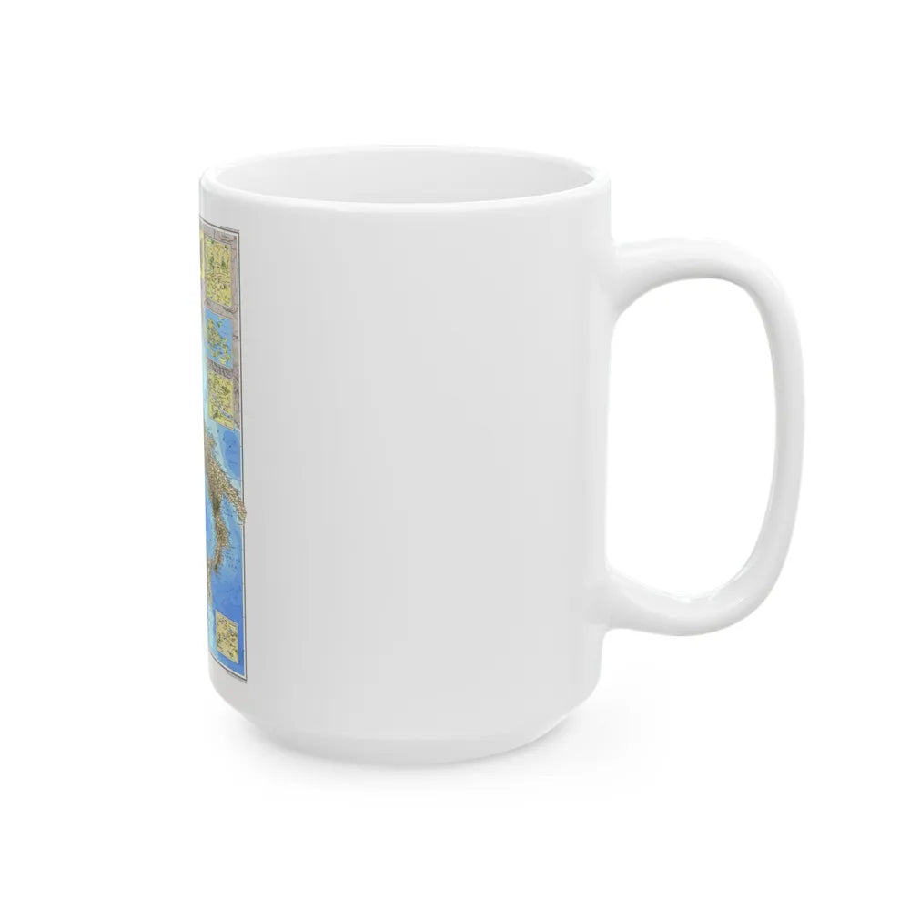 Italy (1995) (Map) White Coffee Mug-Go Mug Yourself