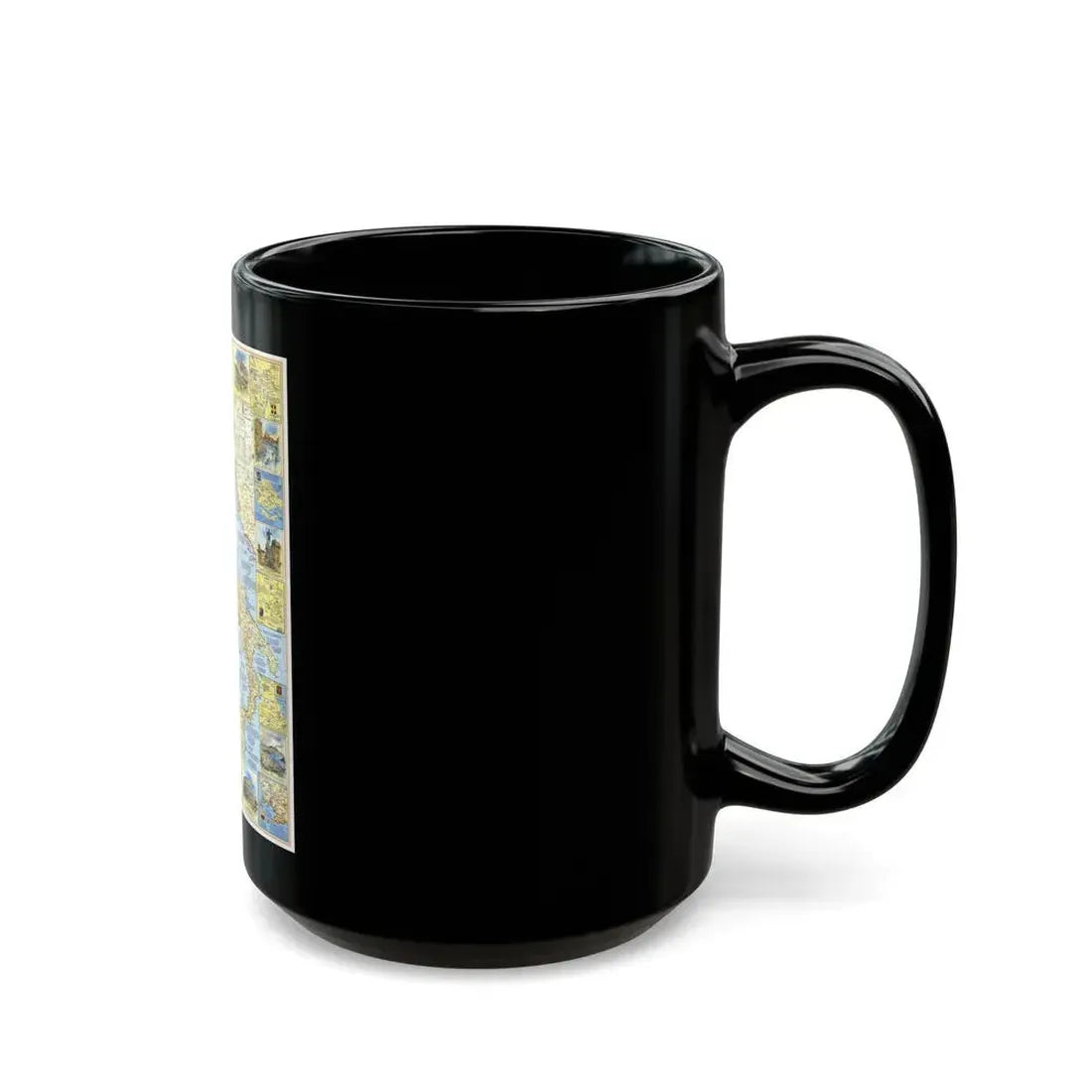 Italy - A Traveller's Map 1 (1970) (Map) Black Coffee Mug - Go Mug Yourself