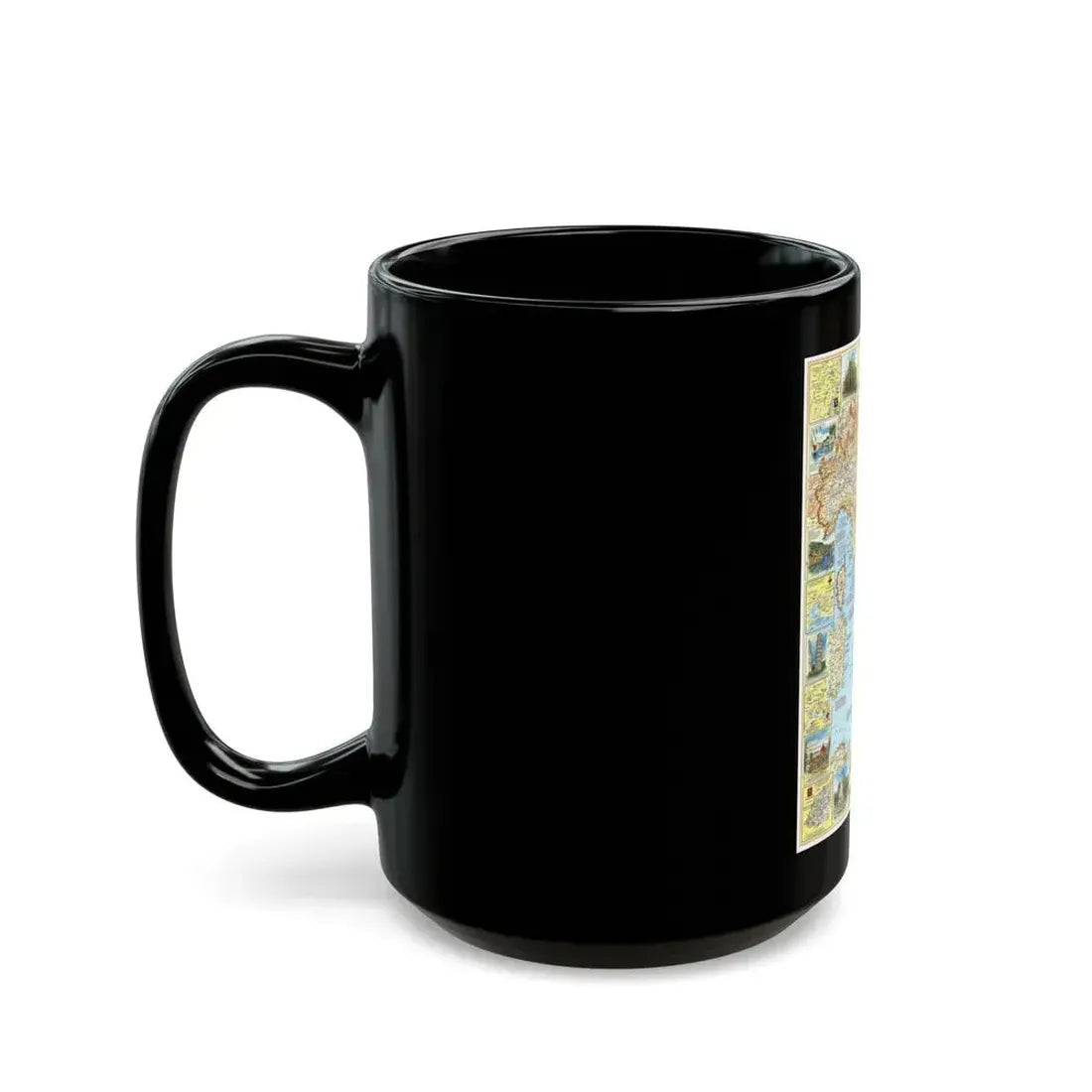Italy - A Traveller's Map 1 (1970) (Map) Black Coffee Mug - Go Mug Yourself