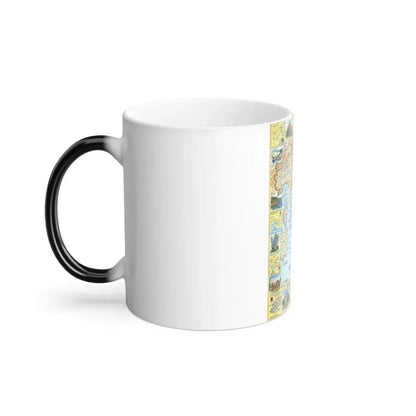 Italy - A Traveller's Map 1 (1970) (Map) Color Changing Mug 11oz - Go Mug Yourself