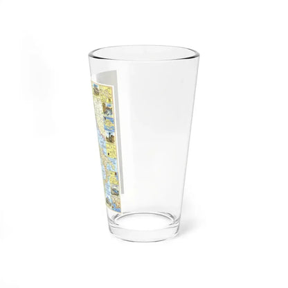 Italy - A Traveller's Map 1 (1970) (Map) Pint Glass 16oz - Go Mug Yourself