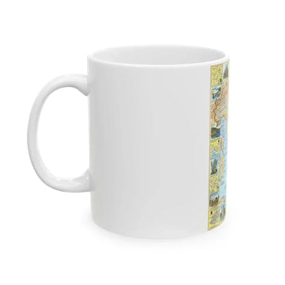 Italy - A Traveller's Map 1 (1970) (Map) White Coffee Mug - Go Mug Yourself