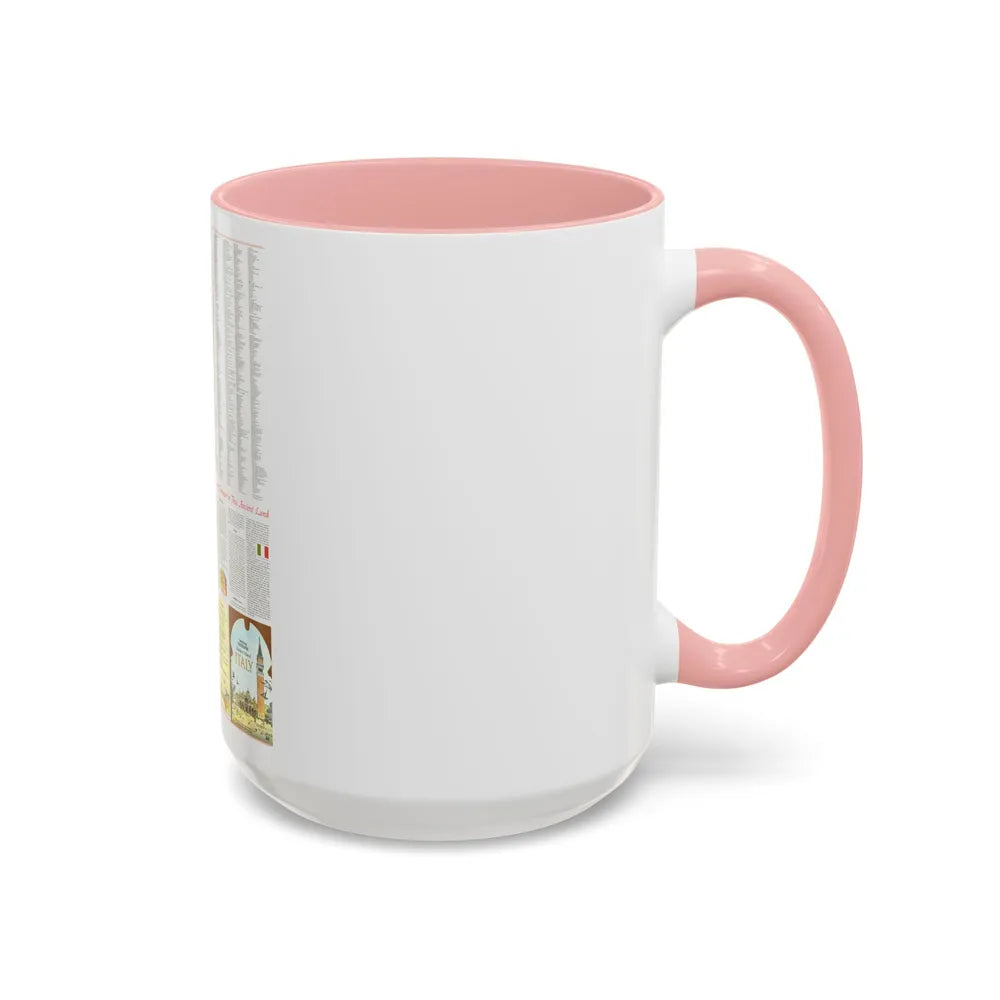 Italy - A Traveller's Map 2 (1970) (Map) Accent Coffee Mug - Go Mug Yourself