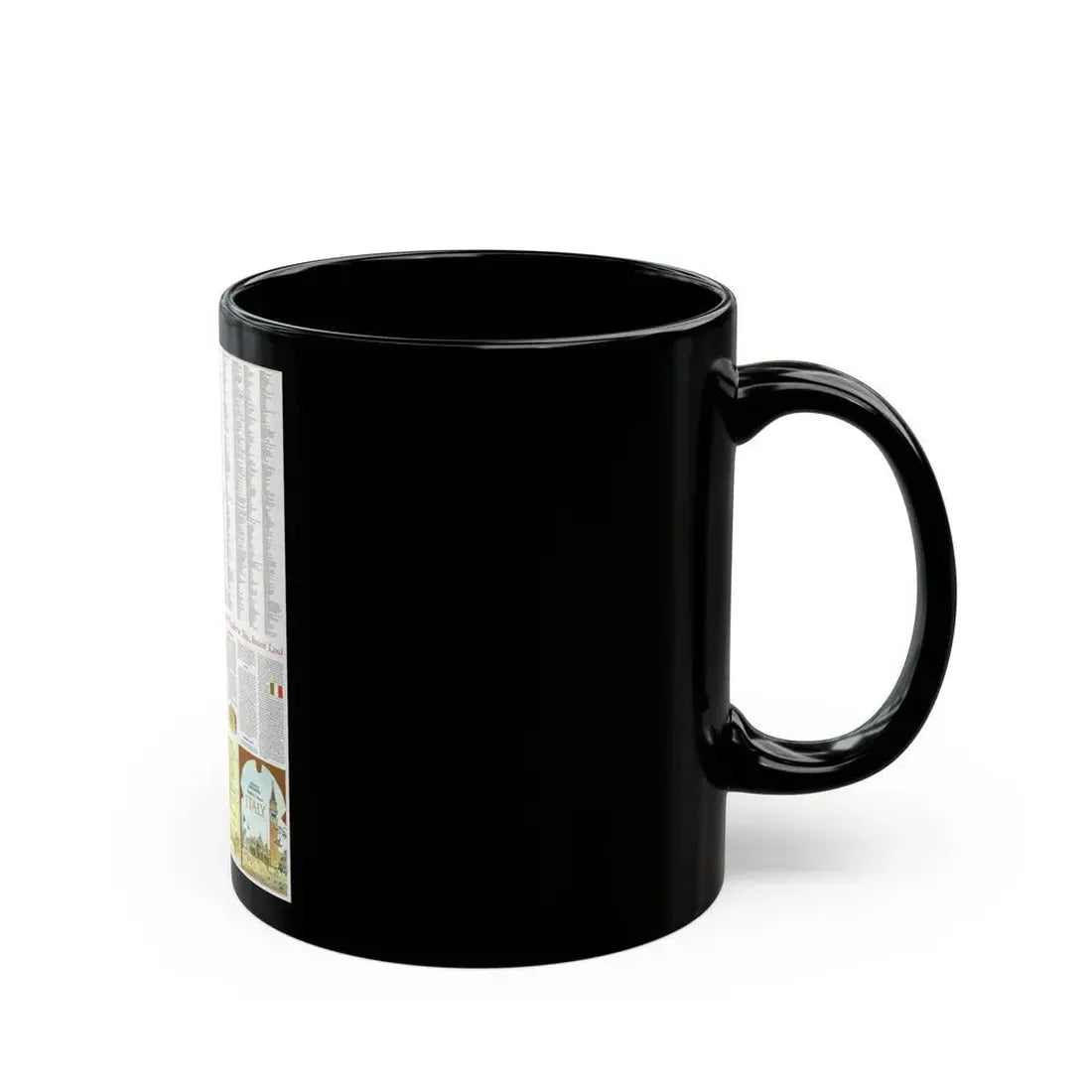 Italy - A Traveller's Map 2 (1970) (Map) Black Coffee Mug - Go Mug Yourself