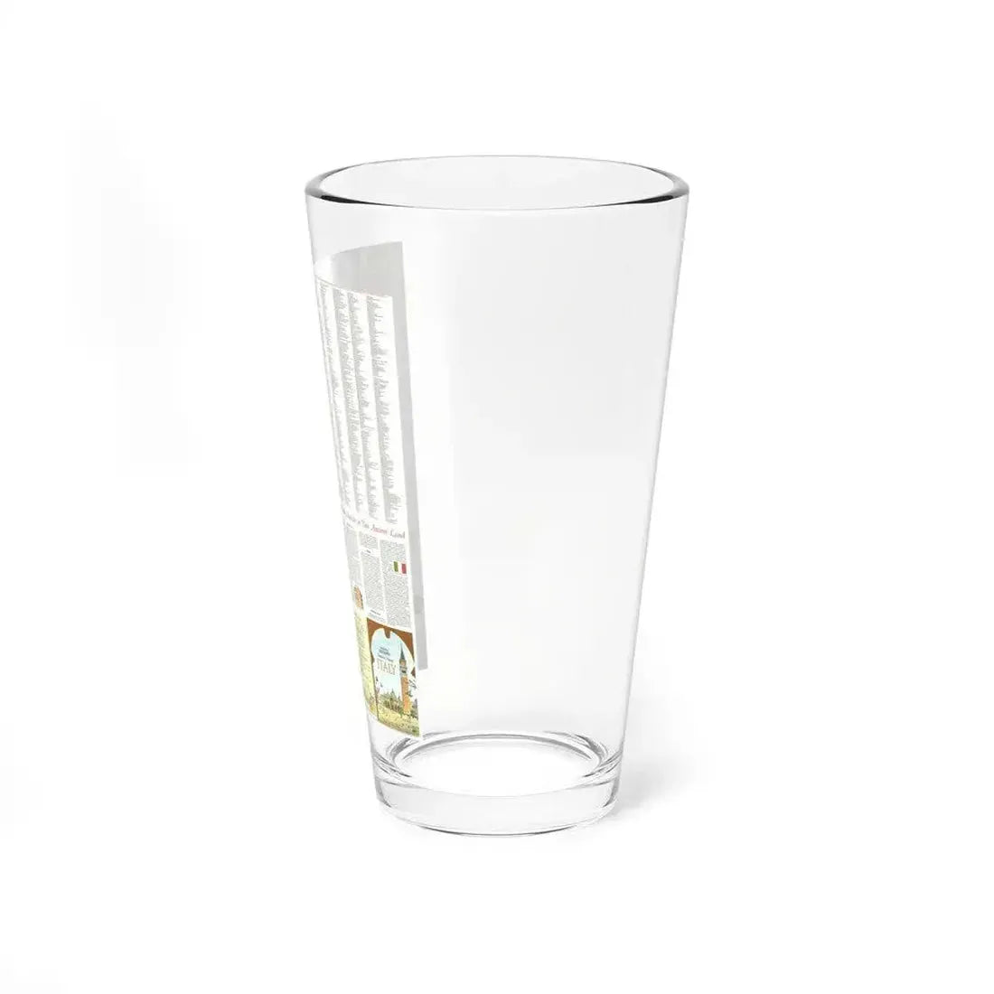 Italy - A Traveller's Map 2 (1970) (Map) Pint Glass 16oz - Go Mug Yourself