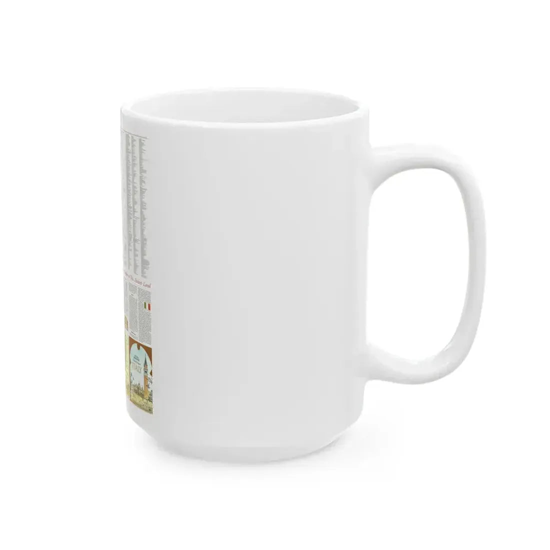 Italy - A Traveller's Map 2 (1970) (Map) White Coffee Mug - Go Mug Yourself